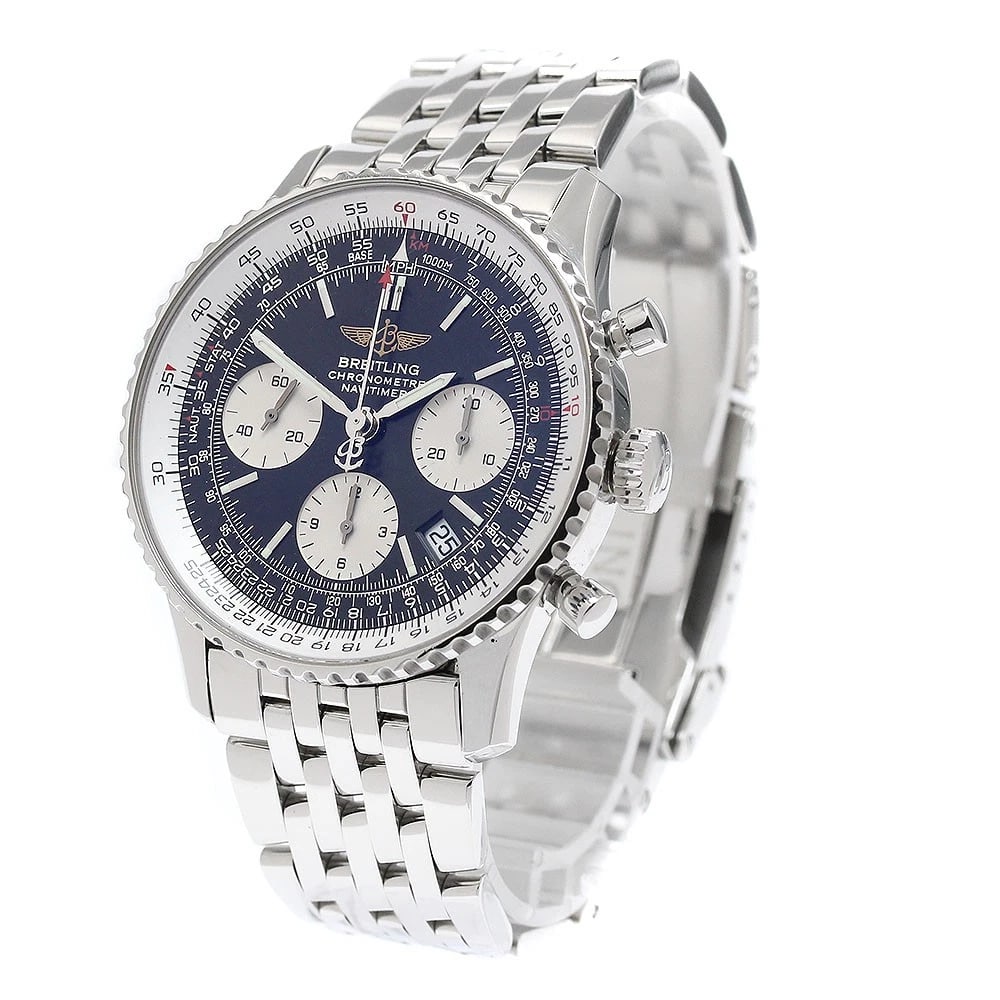 BREITLING NAVITIMER CHRONOGRAPH BLACK AUTOMATIC WATCH - 2