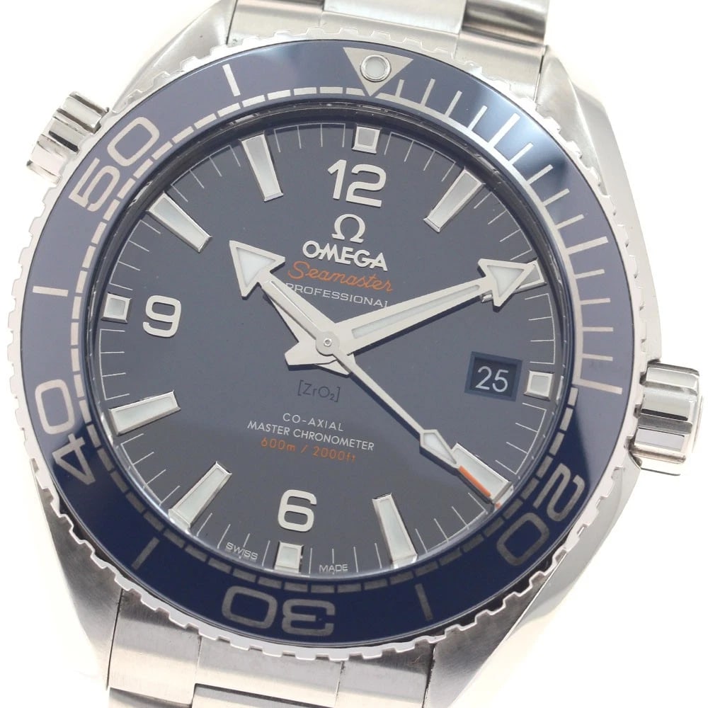OMEGA SEAMASTER PLANET OCEAN AUTOMATIC: OMEGA Seamaster Planet Ocean Automatic Brand: OMEGA Type: Wristwatch Material: Band Material Stainless Steel, Case Material Stainless Steel Color: Band Color Silver, Dial ColorNavy, Case ColorSilver