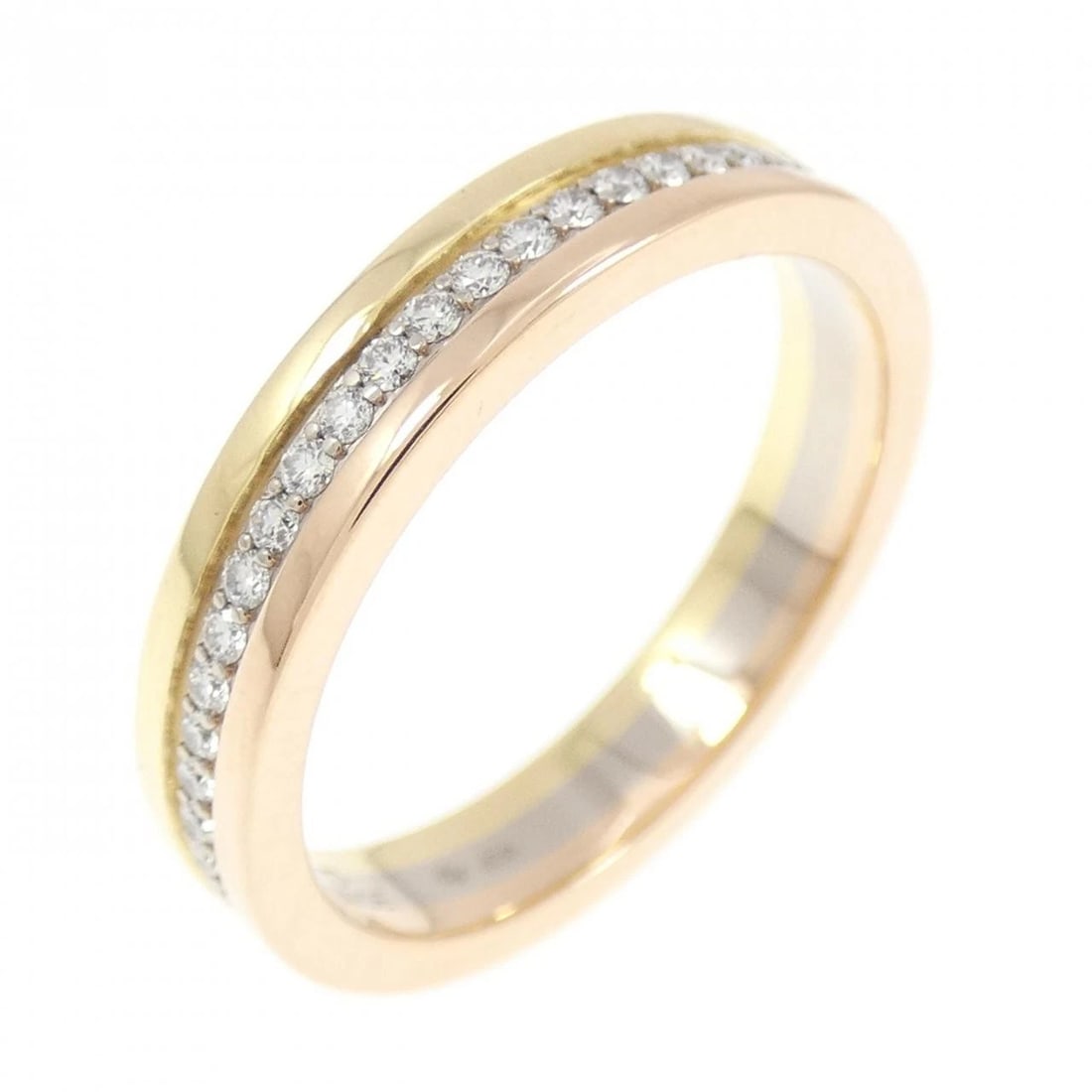 CARTIER LOUIS CARTIER VENDÔME RING: Cartier Louis Cartier Vendôme Ring Brand: CARTIER Type: Ring Material: 750 Yellow Gold/750 White Gold/750 Pink Gold, Main Stone/Creation Natural Color: White GoldYellow Gold pink Gold Size: US 5