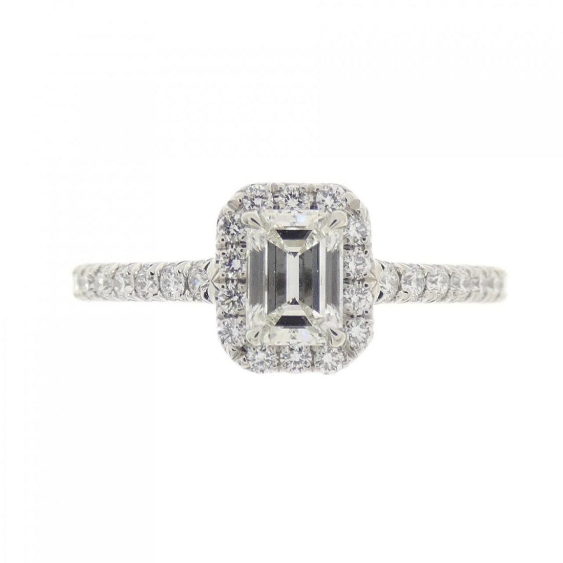 TIFFANY & CO. SOLESTE EMERALD CUT RING: TIFFANY & Co. Soleste Emerald Cut Ring Brand: TIFFANY&Co. Type: Ring Material: Platinum950, Main Stone/Creation Natural Color: H Size: US 5 Accessories: None Accessories Notice: When purch