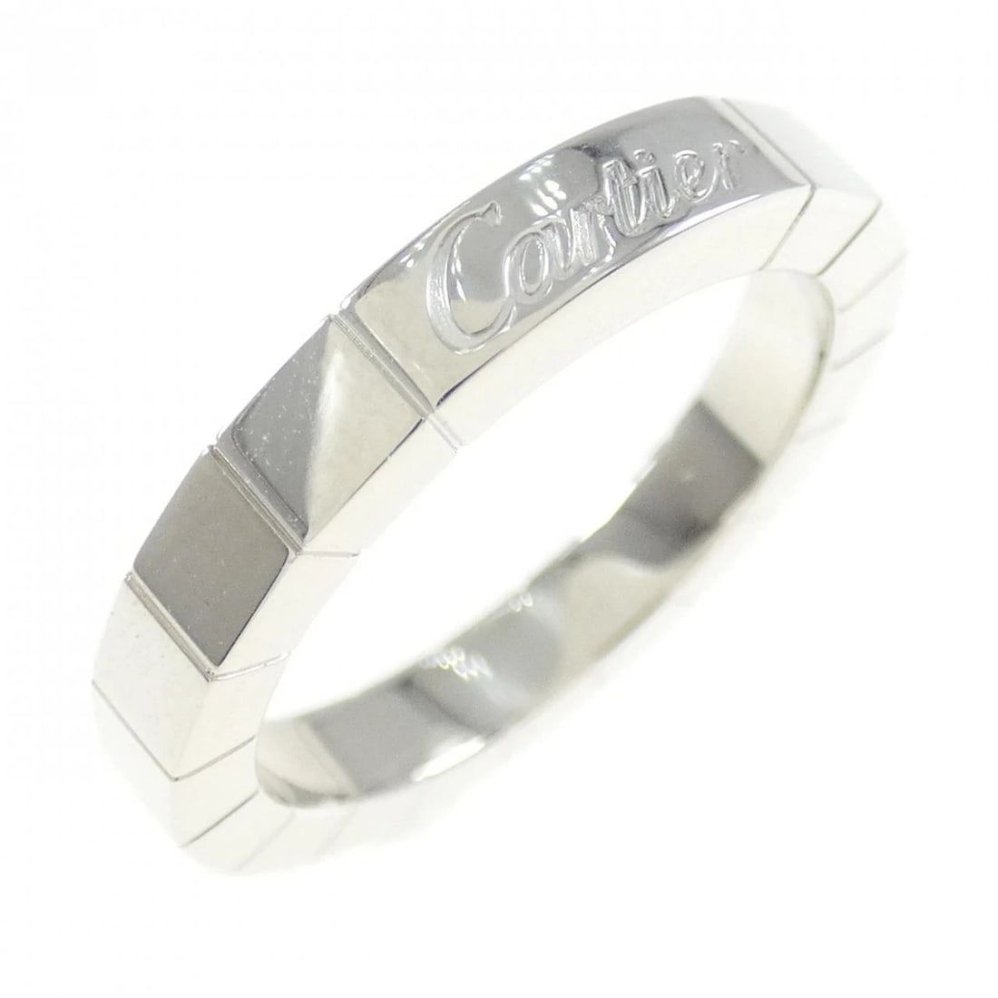CARTIER LANIER RING: Cartier Lanier Ring Brand: CARTIER Type: ring Material: 750 white gold, Color: white gold Size: US 5 Accessories: None Accessories Notice: When purchasing pre-owned goods, please refer to the photos