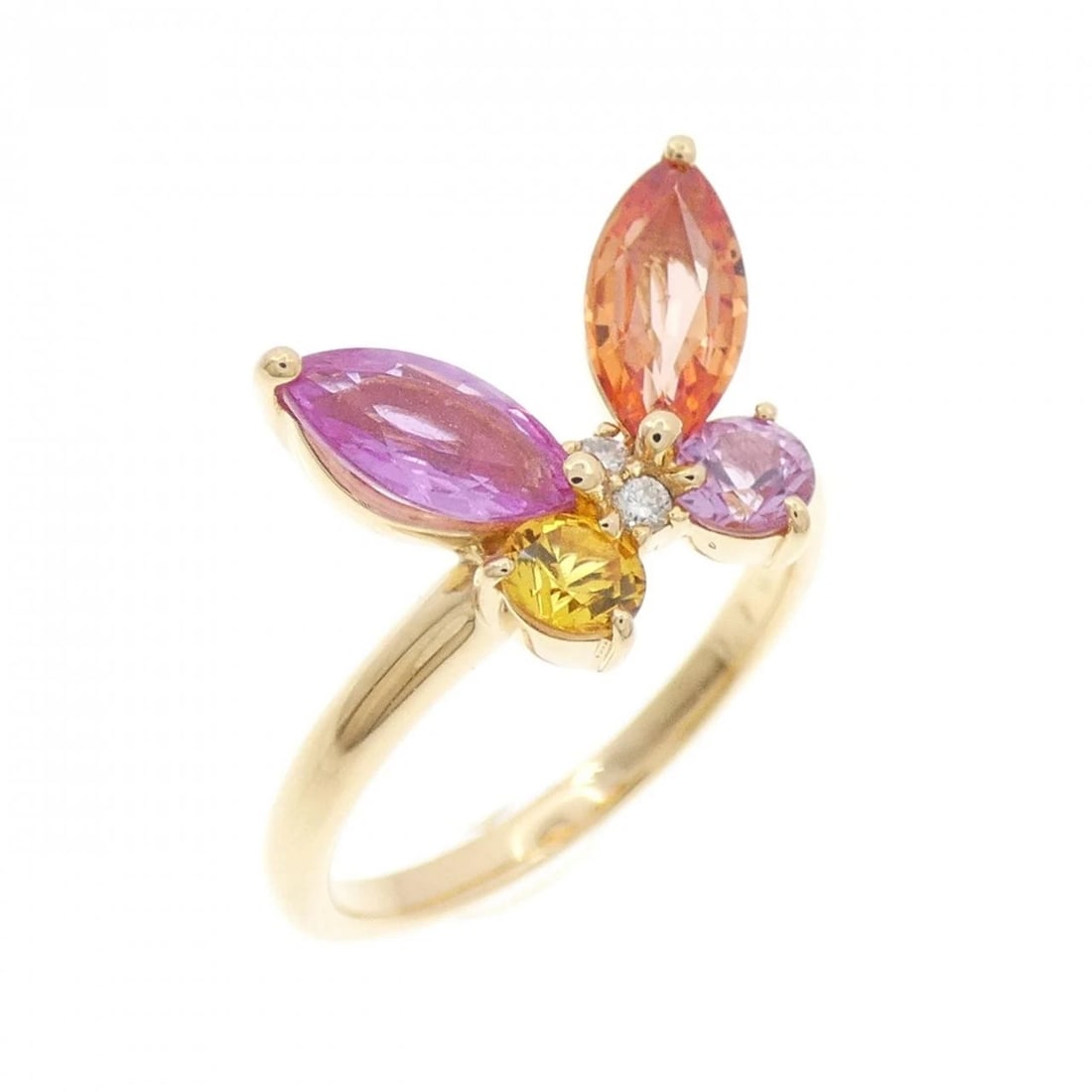 PONTE VECCHIO SAPPHIRE RING: Ponte Vecchio Sapphire Ring Brand: Ponte Vecchio Type: Ring Material: K18 yellow gold, Color: Yellow Gold Size: US 5 1/4 Accessories: None Accessories Notice: When purchasing pre-owned goods, please