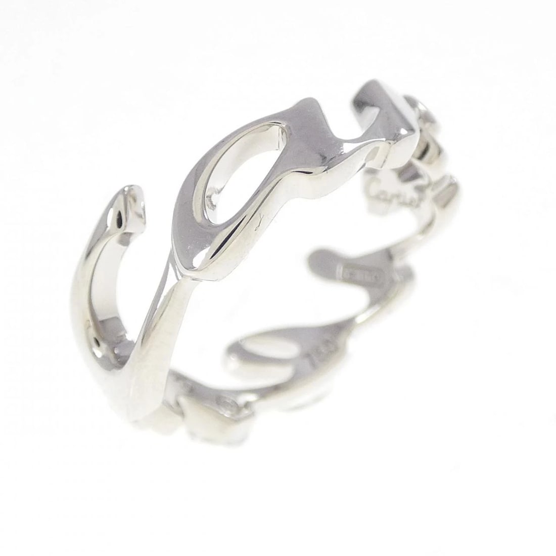 CARTIER SIGNATURE CHRISTMAS LIMITED EDITION RING: Cartier Signature Christmas Limited Edition Ring Brand: CARTIER Type: Ring Material: 750 white gold, Color: White Gold Size: US 5(49) Accessories: None Accessories Notice: When purchasing pre-owned