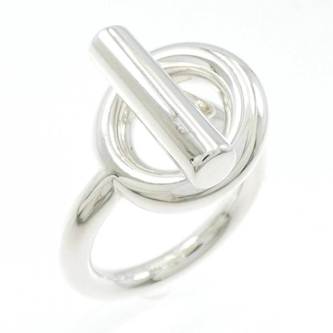HERMES ECHAPPÉ RING: Hermes Echappé Ring Brand: HERMES Type: Ring Material: 925Silver, Color: Silver Size: US 5 1/4 Accessories: None Accessories Notice: When purchasing pre-owned goods, please refer to the photos of