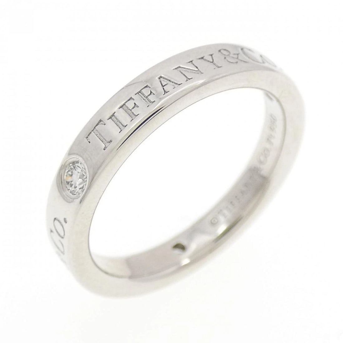TIFFANY & CO. BAND RING: TIFFANY & Co. Band Ring Brand: TIFFANY&Co. Type: Ring Material: Platinum950, Main Stone/Creation Natural Color: Platinum Size: US 3 1/4 Accessories: None Accessories Notice: When purchasing pre-owned