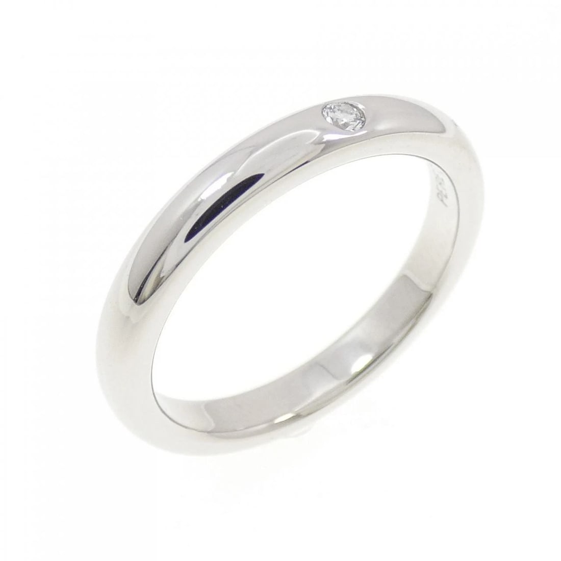 TIFFANY&CO. STACKING BAND RING: TIFFANY&Co. Stacking Band Ring Brand: TIFFANY&Co. Type: Ring Material: Platinum950, Main Stone/Creation Natural Color: White Size: US 5.5 Accessories: None Accessories Notice: When purchasing