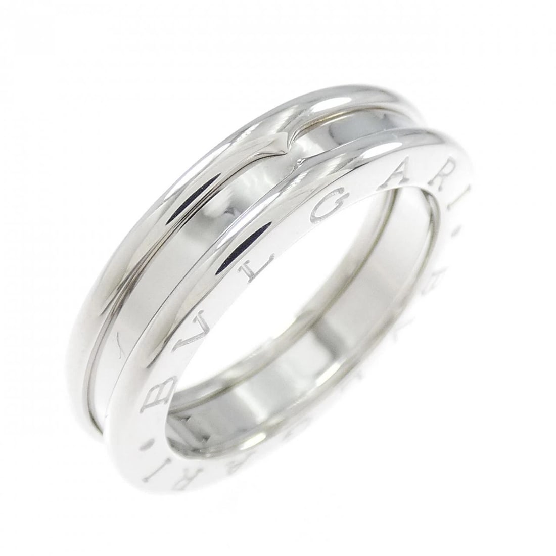 BVLGARI B.ZERO1 1-BAND RING: Bvlgari B.zero1 1-band ring Brand: BVLGARI Type: Ring Material: 750 white gold, Color: White Gold Size: US 5 3/4 Accessories: None Accessories Notice: When purchasing pre-owned goods, please refer to