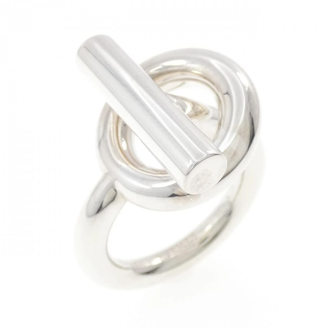 HERMES ECHAPPÉ RING: Hermes Echappé Ring Brand: HERMES Type: Ring Material: 925Silver, Color: Silver Size: US 6 1/4 Accessories: None Accessories Notice: When purchasing pre-owned goods, please refer to the photos of