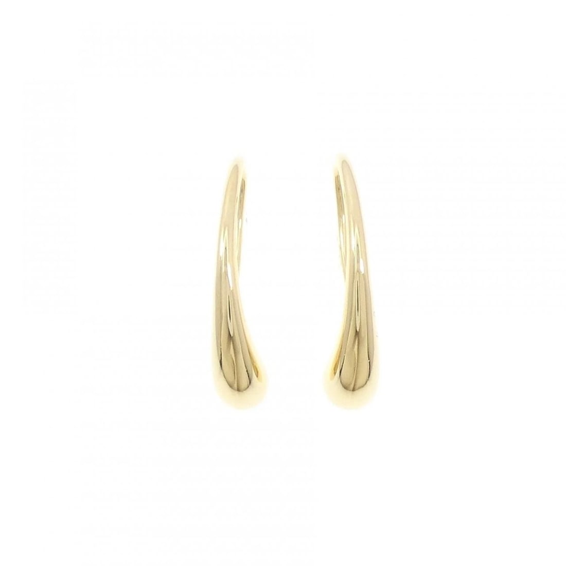 TIFFANY & CO. TEARDROP HOOP PIERCE: TIFFANY & Co. Teardrop Hoop Pierce Brand: TIFFANY&Co. Type: Pierce/Earring Material: 750 yellow gold, Color: Yellow Gold Size: Approximate dimensions (height x width): 27.4cm x 5.7cm Accessories: