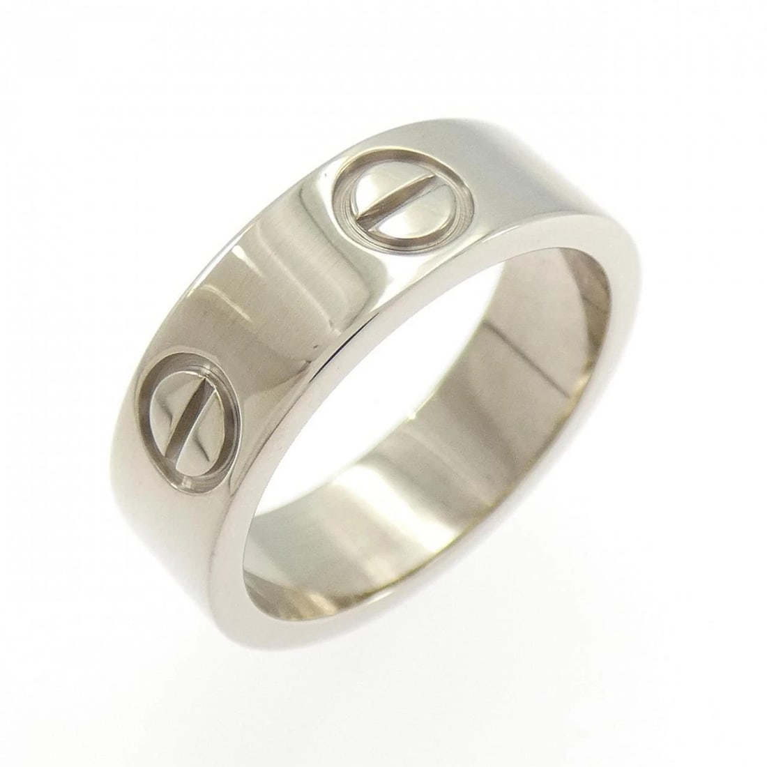 CARTIER LOVE RING: cartier love ring Brand: CARTIER Type: Ring Material: 750 white gold, Color: White Gold Size: US 5 1/4 Accessories: None Accessories Notice: When purchasing pre-owned goods, please refer to the