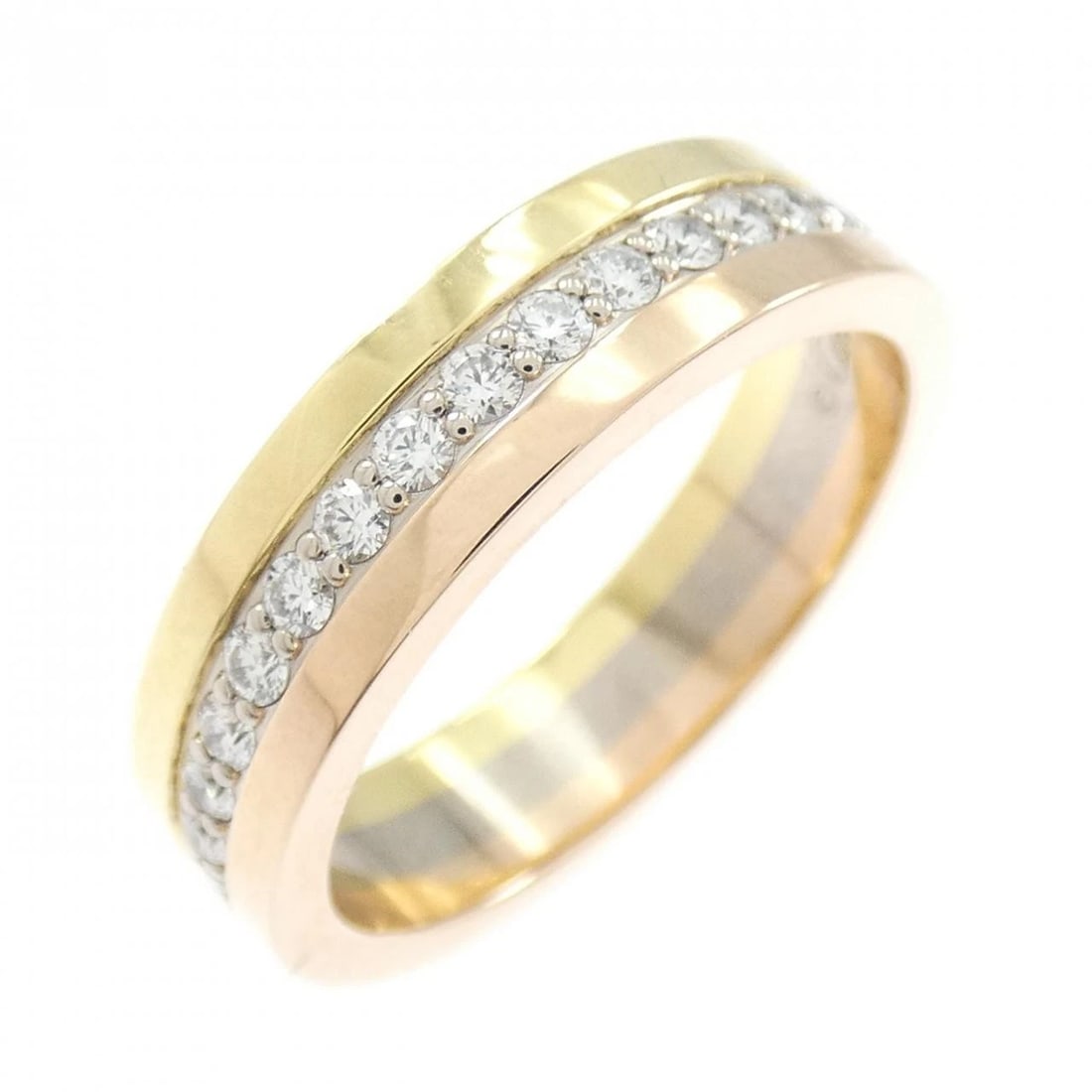 CARTIER LOUIS CARTIER VENDÔME RING: Cartier Louis Cartier Vendôme Ring Brand: CARTIER Type: ring Material: 750 Yellow Gold/750 White Gold/750 Pink Gold, Main Stone/Creation Natural Color: Yellow Gold/White Gold/ Pink Gold Size: US 5 3/