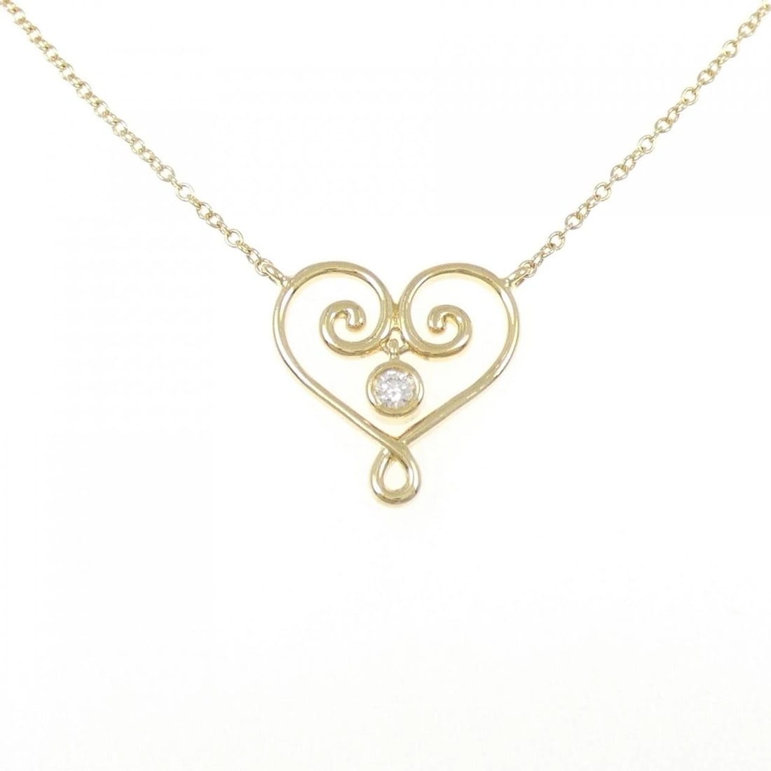 TIFFANY & CO. GOLDONI HEART NECKLACE: TIFFANY & Co. Goldoni Heart Necklace Brand: TIFFANY&Co. Type: Necklace Material: 750 yellow gold, Main Stone/Creation Natural Color: Yellow Gold Size: 41cm Pendant length approx. x width approx.: