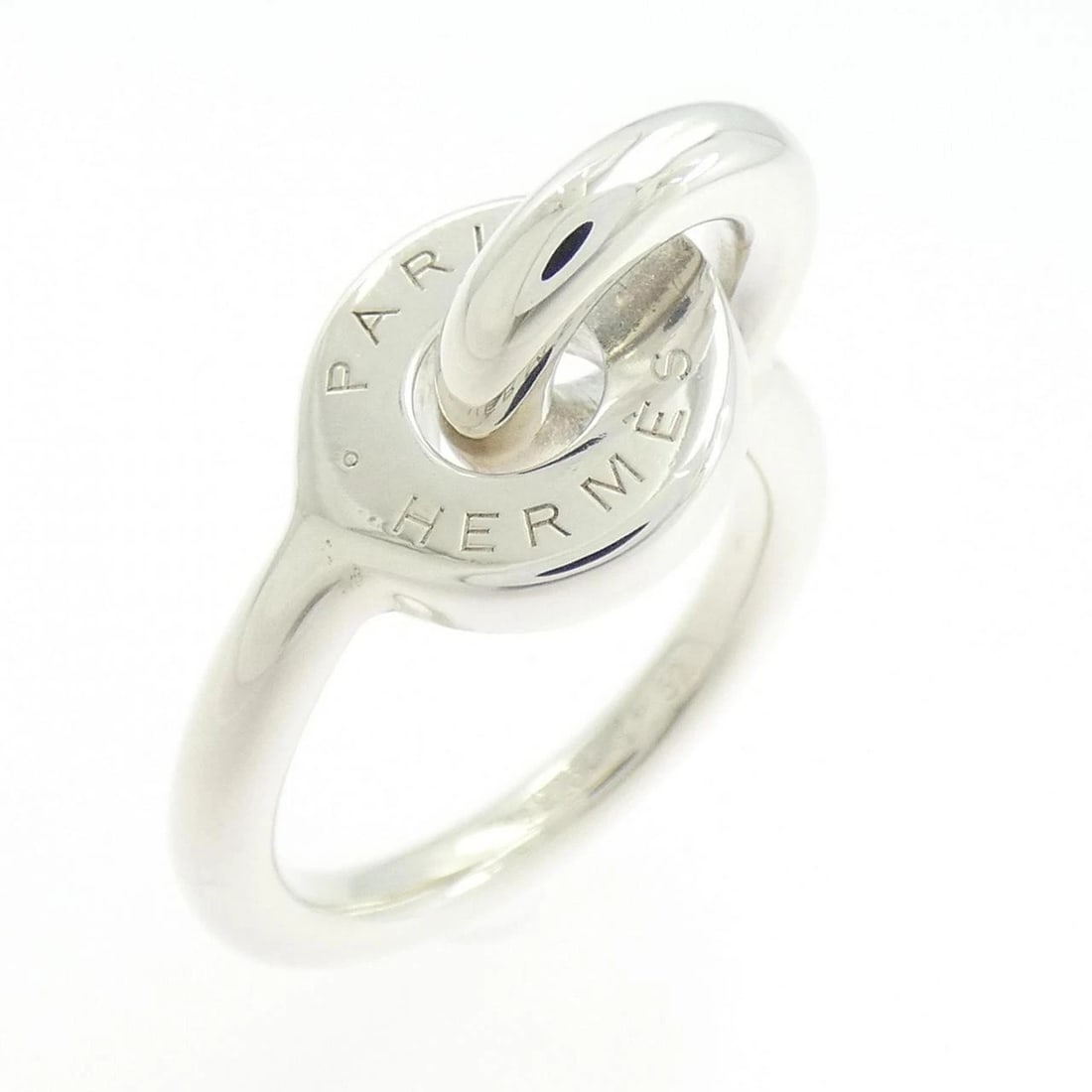 HERMES 925 RING: Hermes 925 ring Brand: HERMES Type: Ring Material: 925Silver, Color: Silver Size: US 5 3/4 Accessories: None Accessories Notice: When purchasing pre-owned goods, please refer to the photos of the