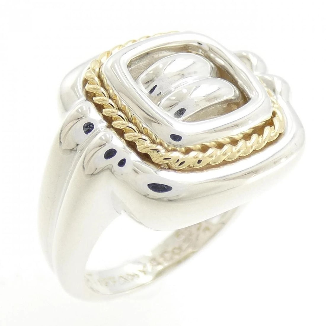 TIFFANY & CO. 925/750YG RING: TIFFANY & Co. 925/750YG Ring Brand: TIFFANY&Co. Type: Ring Material: 925Silver/750Yellow Gold, Color: Silver/Yellow Gold Size: US 5 1/4 Accessories: None Accessories Notice: When purchasing pre-owned
