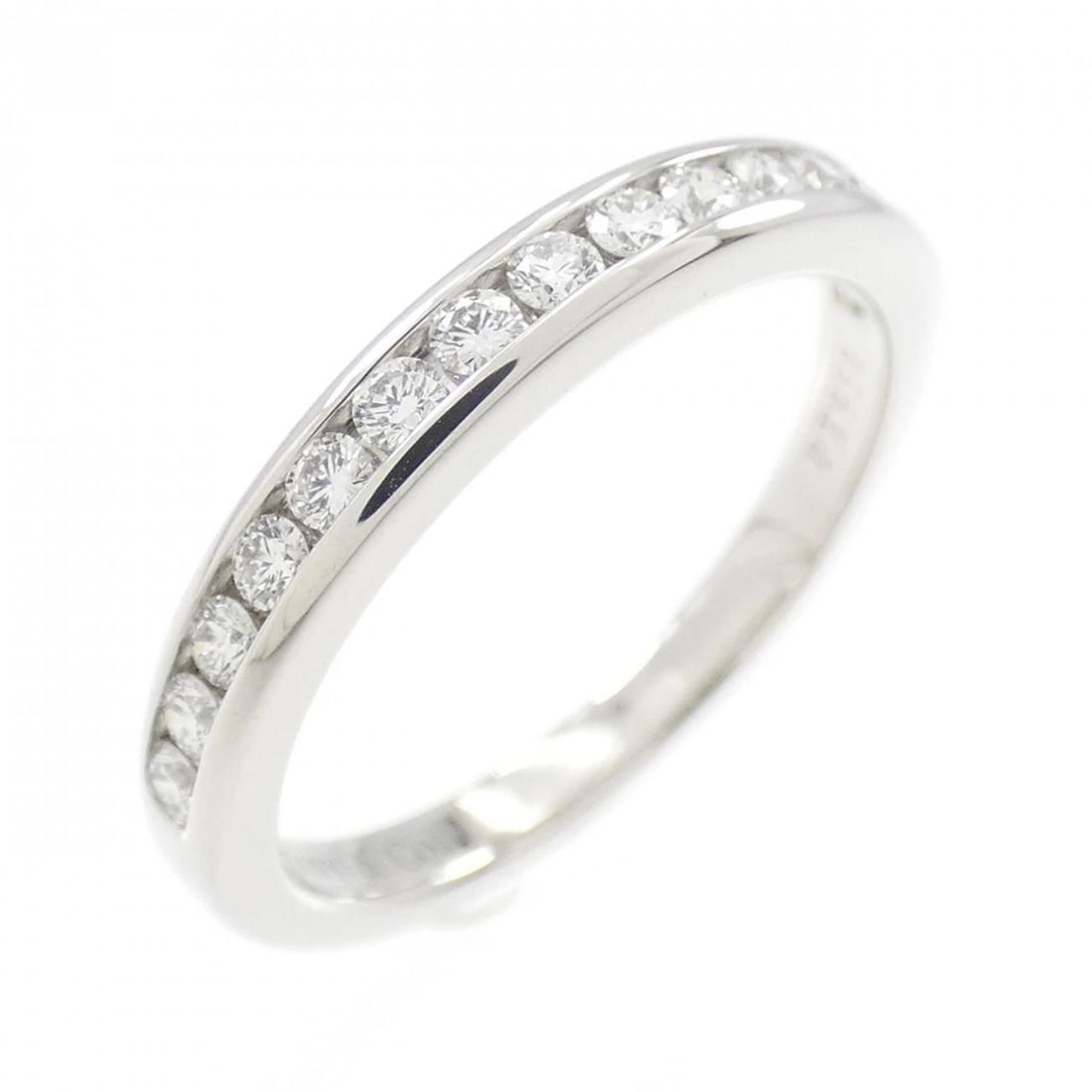 TIFFANY & CO. HALF CIRCLE CHANNEL SETTING RING: TIFFANY & Co. Half Circle Channel Setting Ring Brand: TIFFANY&Co. Type: Ring Material: Platinum, Main Stone/Creation Natural Color: White Size: US 5.5 Accessories: None Accessories Notice: When