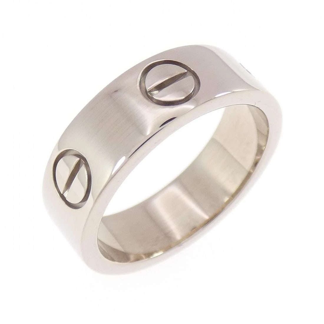 CARTIER LOVE RING: cartier love ring Brand: CARTIER Type: Ring Material: 750 white gold, Color: white gold Size: US 5 Accessories: None Accessories Notice: When purchasing pre-owned goods, please refer to the photos of