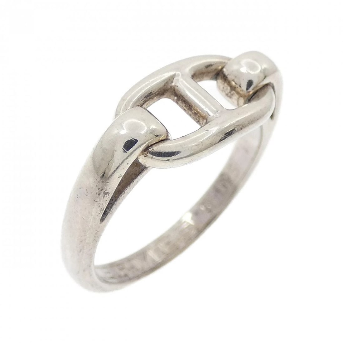 925 HERMES SELLIER RING: 925 Hermes Sellier Ring Brand: HERMES Type: Ring Material: 925Silver, Color: Silver Size: US 5 1/2 Accessories: None Accessories Notice: When purchasing pre-owned goods, please refer to th