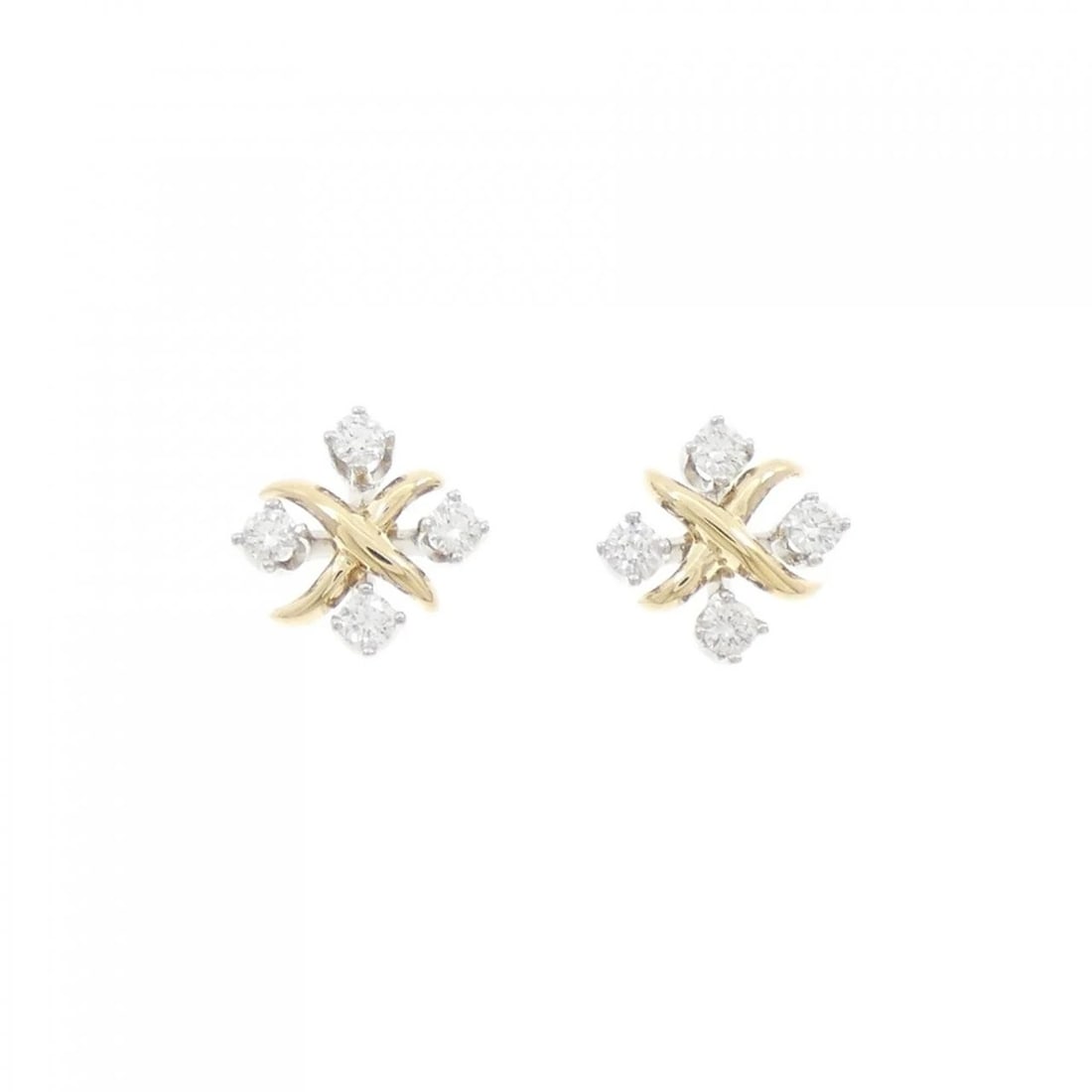 TIFFANY&CO. LYNN PIERCE: TIFFANY&Co. Lynn Pierce Brand: TIFFANY&Co. Type: Pierce/Earring Material: 750 Yellow Gold/Platinum 950, Main Stone/Creation Natural Color: Yellow Gold/Platinum Size: Actual Size Approx. height x