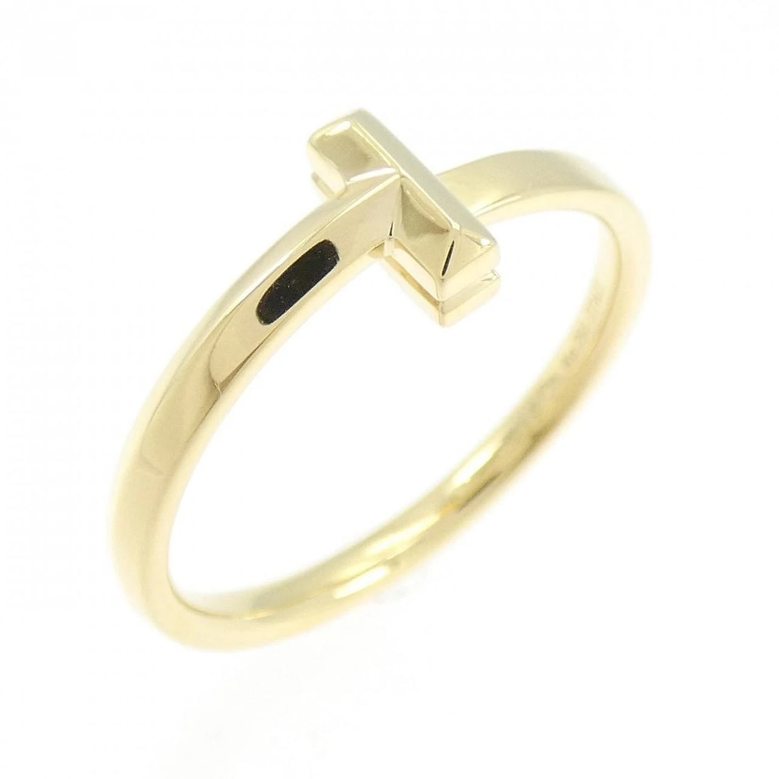 TIFFANY & CO. T-ONE RING: TIFFANY & Co. T-One Ring Brand: TIFFANY&Co. Type: Ring Material: 750 yellow gold, Color: yellow gold Size: US 10 1/4 Accessories: None Accessories Notice: When purchasing pre-owned goods,