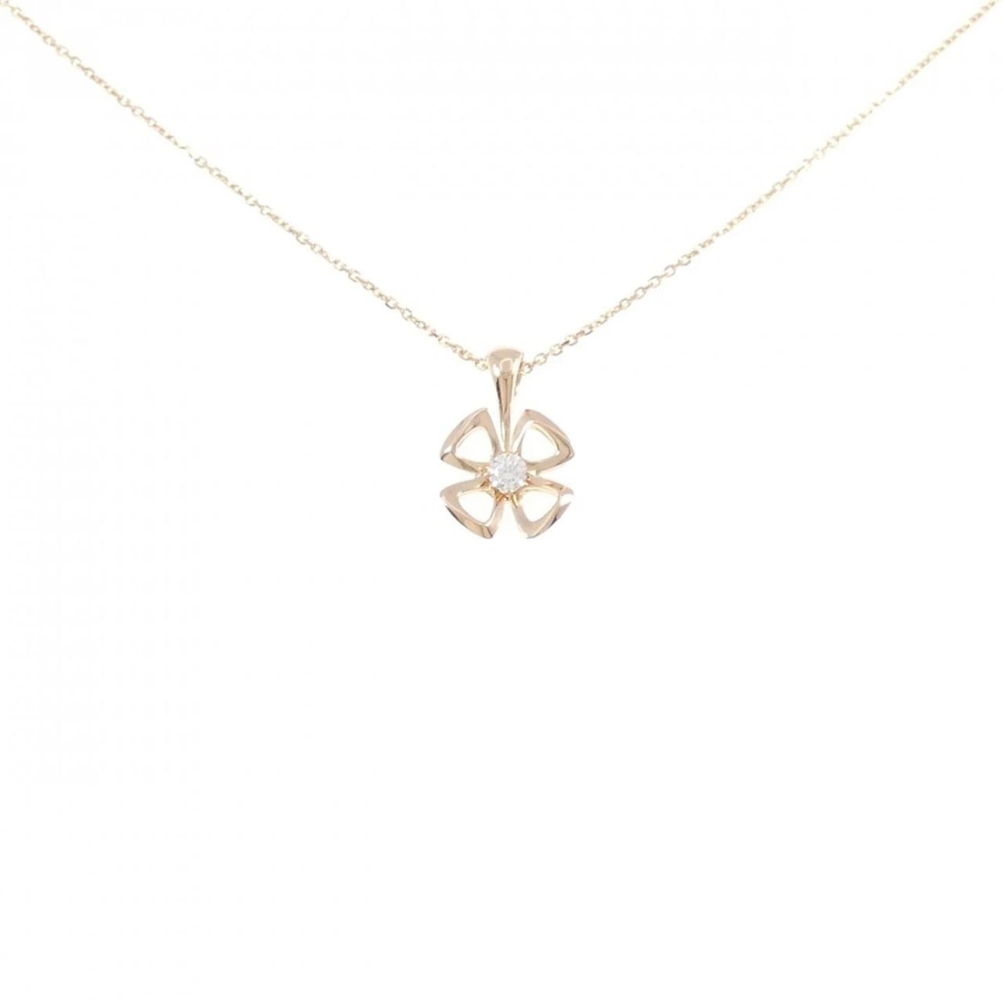 BVLGARI FIOREVER NECKLACE: Bvlgari Fiorever Necklace Brand: BVLGARI Type: Necklace Material: 750 Pink Gold, Main Stone/Creation Natural Color: pink gold Size: 42?44cm Actual Size Pendant length approx. x width approx.: