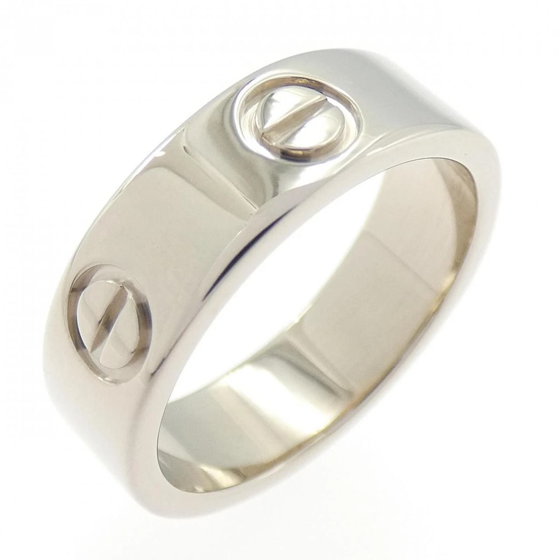 CARTIER LOVE RING: Cartier Love Ring Brand: CARTIER Type: ring Material: 750 white gold, Color: White Gold Size: US 5.75 Accessories: None Accessories Notice: When purchasing pre-owned goods, please refer to
