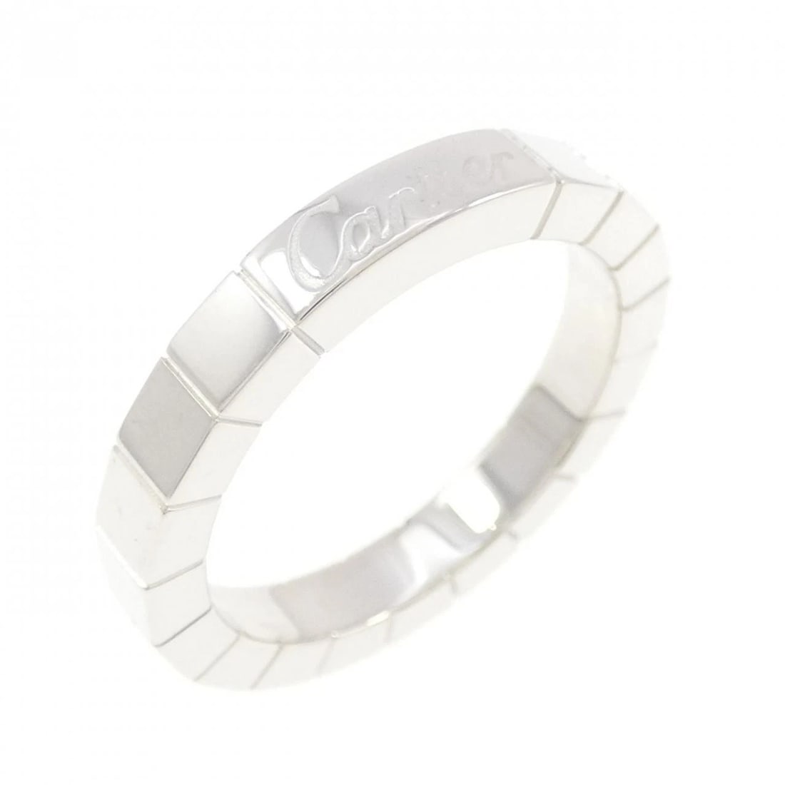 CARTIER LANIER RING: Cartier Lanier Ring Brand: CARTIER Type: ring Material: 750 white gold, Color: White Gold Size: US 5 1/4 Accessories: None Accessories Notice: When purchasing pre-owned goods, please refer to the