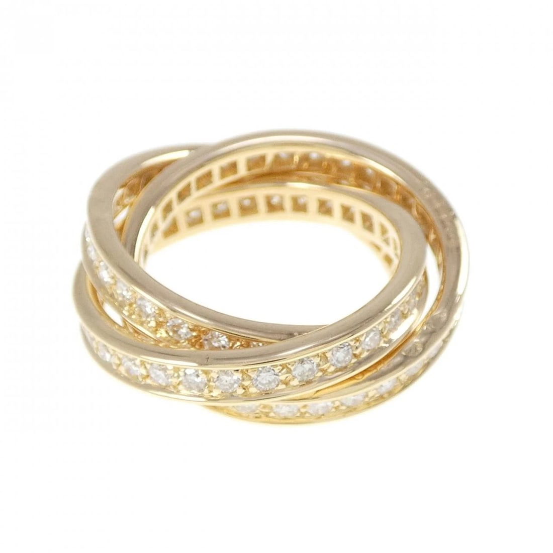 CARTIER THREE BANGLE RING: Cartier Three Bangle Ring Brand: CARTIER Type: ring Material: 750 yellow gold, Main Stone/Creation Natural Color: Yellow Gold Size: US 5 3/4(51) Accessories: None Accessories Notice: When purchasing