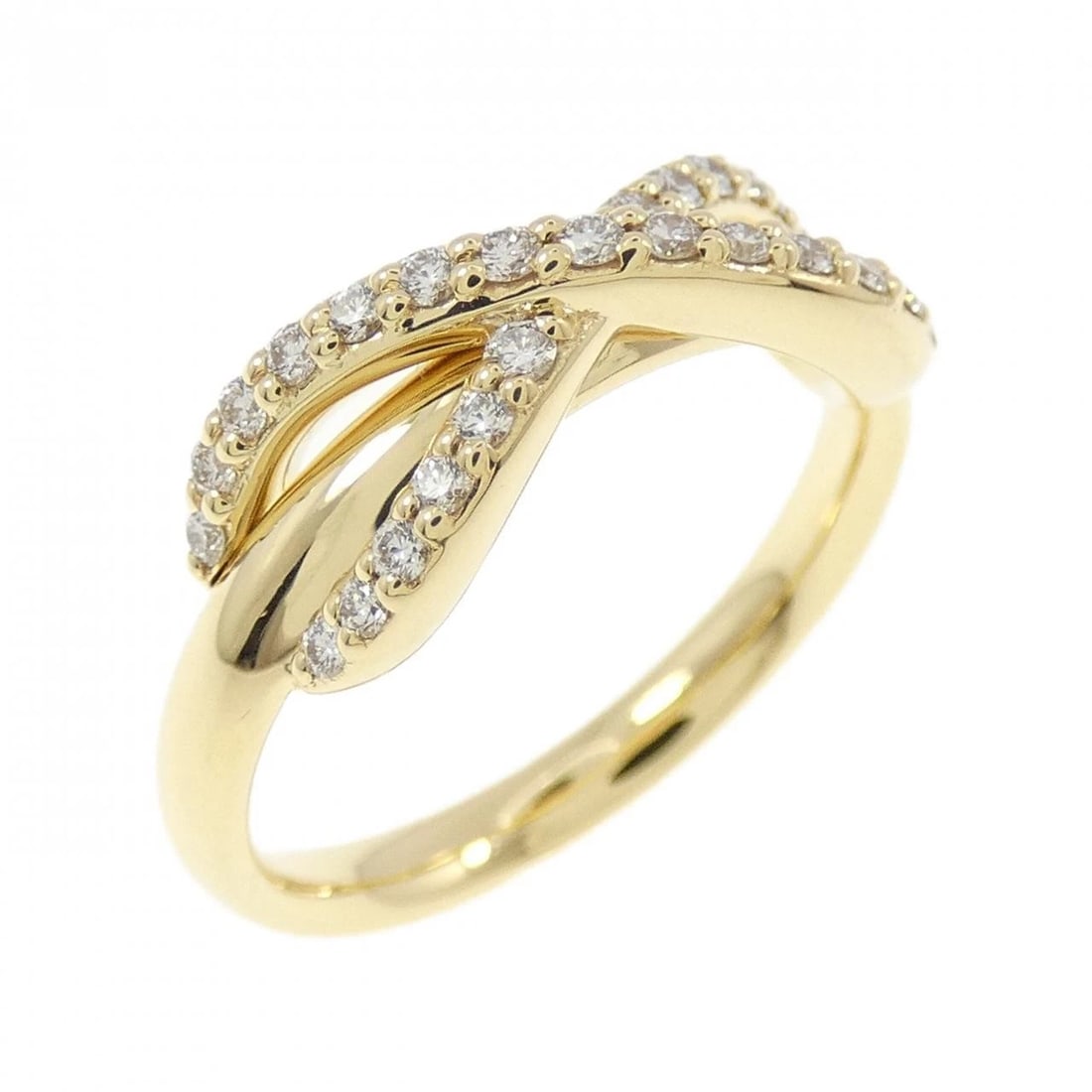 TIFFANY&CO. INFINITY RING: TIFFANY&Co. Infinity Ring Brand: TIFFANY&Co. Type: Ring Material: 750 yellow gold, Main Stone/Creation Natural Color: Yellow Gold Size: US 3 3/4 Accessories: None Accessories Notice: When purchasing
