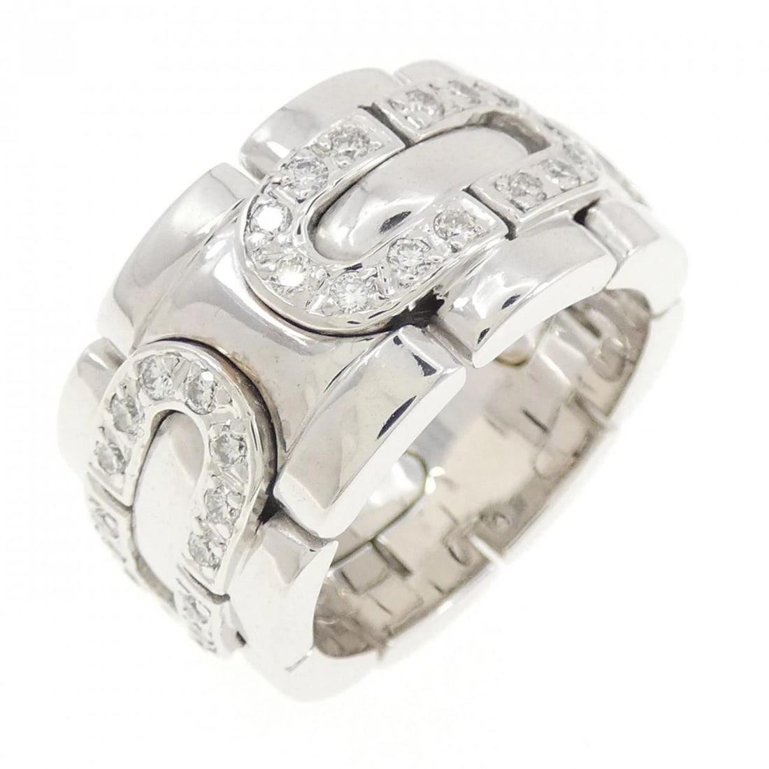 CARTIER PANTHERE ART DECO RING: Cartier PANTHERE Art Deco Ring Brand: CARTIER Type: Ring Material: 750 white gold, Main Stone/Creation Natural Color: White Gold Size: US 6 1/4 Accessories: None Accessories Notice: When p