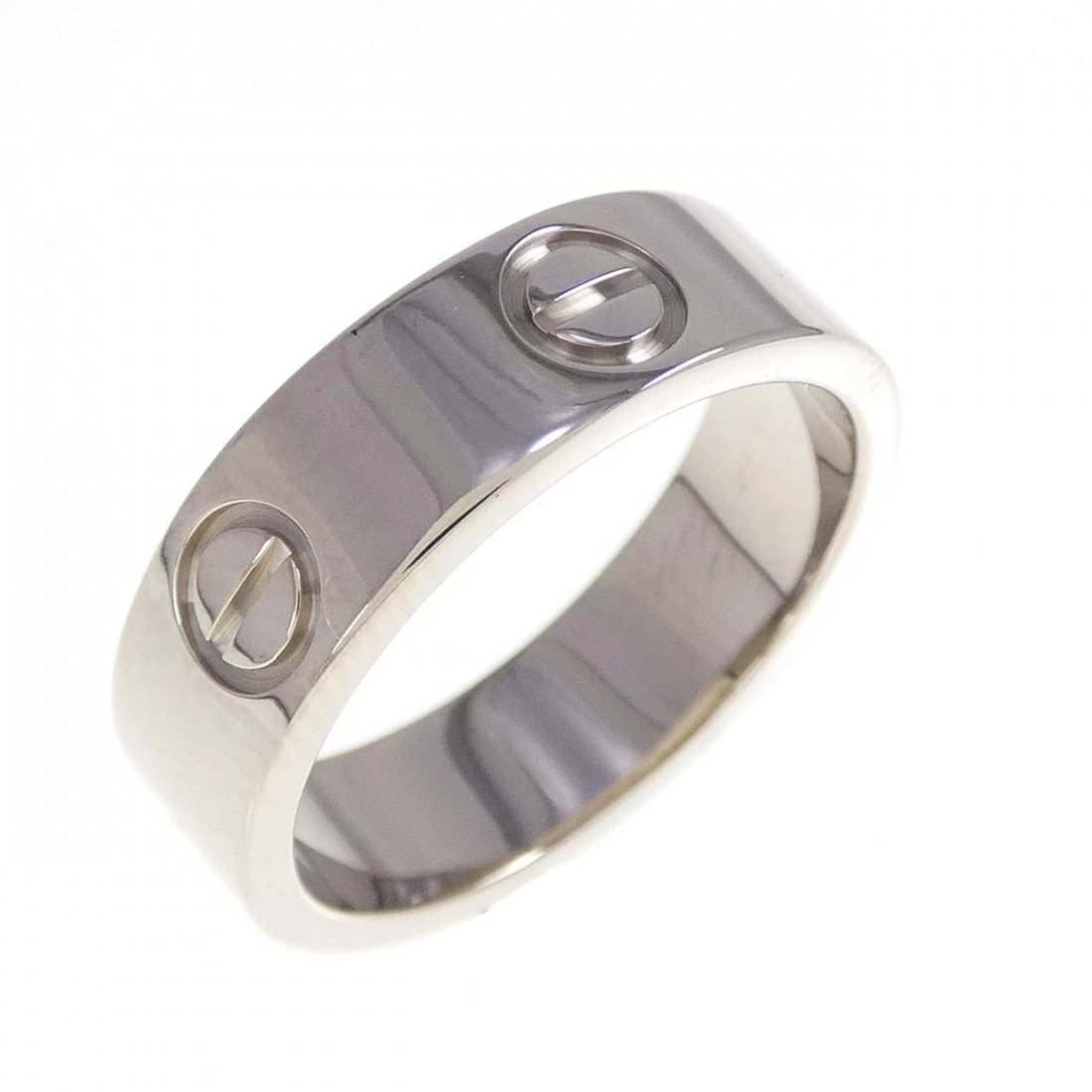 CARTIER LOVE RING: Cartier Love Ring Brand: CARTIER Type: Ring Material: 750 white gold, Color: white gold Size: US 6 Accessories: None Accessories Notice: When purchasing pre-owned goods, please refer to the photos of