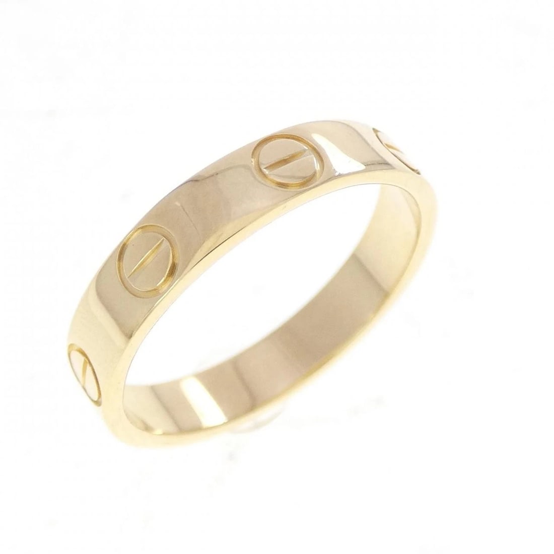 CARTIER MINI LOVE RING: Cartier Mini Love Ring Brand: CARTIER Type: Ring Material: 750 yellow gold, Color: Yellow Gold Size: US 5(49) Accessories: None Accessories Notice: When purchasing pre-owned goods, please refer to