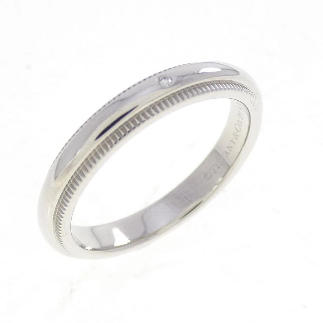 TIFFANY & CO. MILGRAIN RING: TIFFANY & Co. Milgrain Ring Brand: TIFFANY&Co. Type: Ring Material: Platinum950, Main Stone/Creation Natural Color: Platinum Size: US 5 Accessories: None Accessories Notice: When purchasing pre-owned