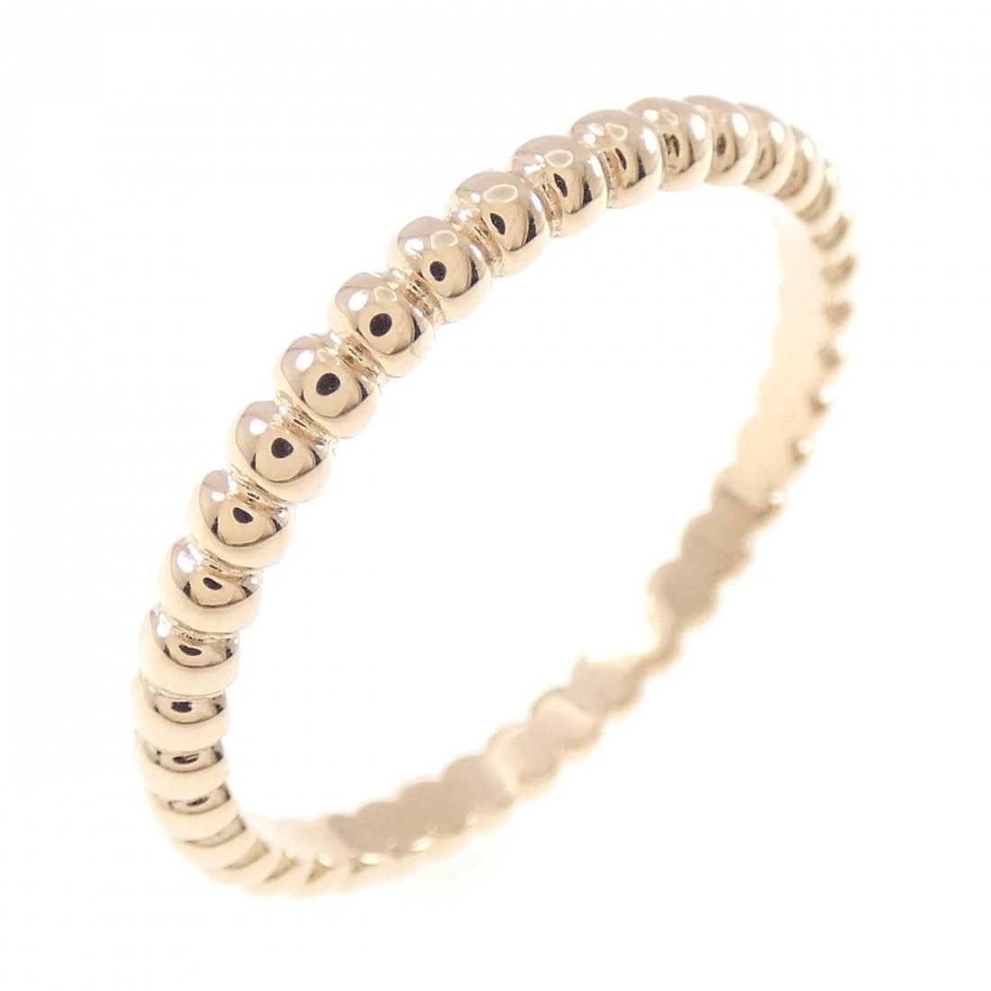 VAN CLEEF & ARPELS PERLÉE SMALL RING: Van Cleef & Arpels Perlée Small Ring Brand: Van Cleef & Arpels Type: Ring Material: 750 Pink Gold, Color: Pink Gold Size: US 8 1/4 Accessories: None Accessories Notice: When purchasing pre