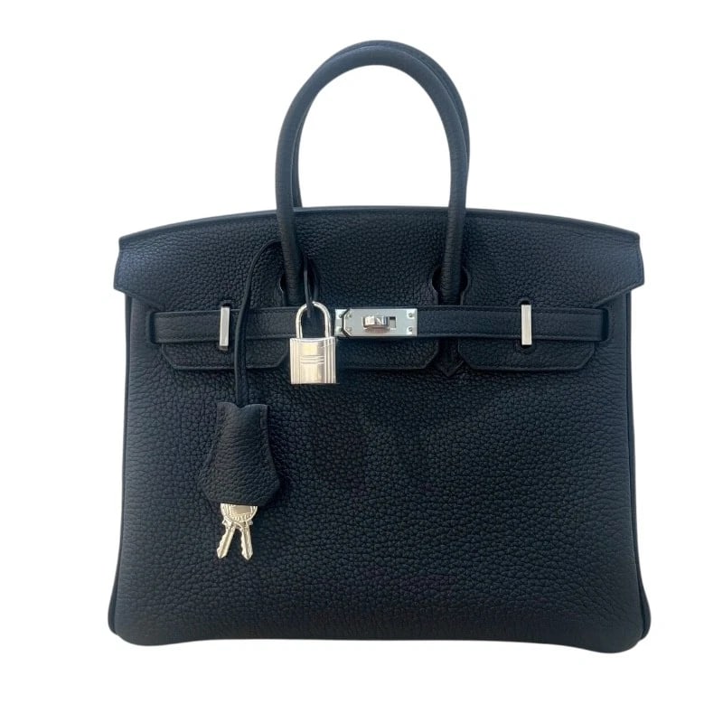 HERMES BIRKIN 25 HANDBAG: HERMES Birkin 25 Handbag Brand: HERMES Type: Handbag Material: Togo Color: Black SVHardware Size: W24cm x H20cmx D13cm W9.4 x H7.9x D5.1inch Accessories: None Accessories Notice: When purchasing