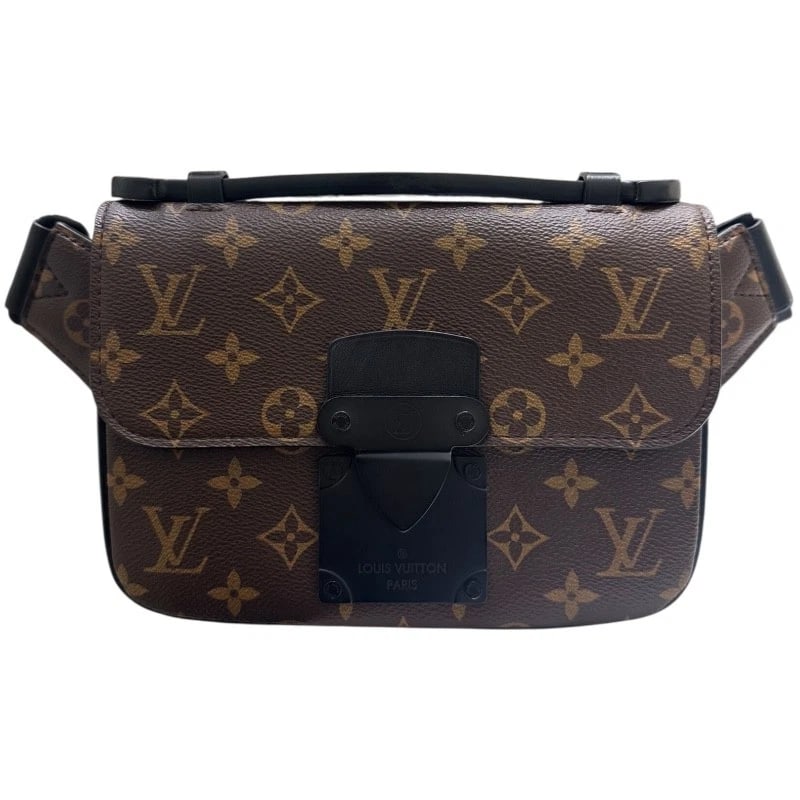 LOUIS VUITTON S-LOCK SLING BAG BODY BAG: LOUIS VUITTON S-Lock Sling Bag body bag Brand: LOUIS VUITTON Type: body bag Material: PVC / Leather Color: Monogram Macasa Size: W21?5cm x H15cmx D5cm W8.3 x H5.9x D2.0inch Accessories: None