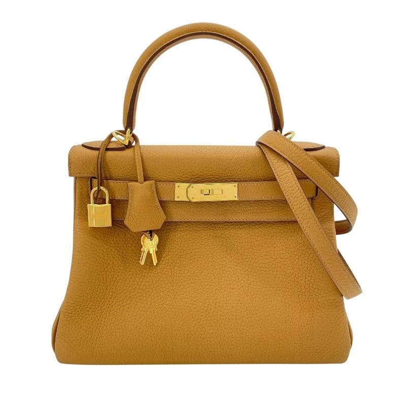 HERMES KELLY 28 SHOULDER BAG: HERMES Kelly 28 Shoulder Bag Brand: HERMES Type: Shoulder Bag Material: Taurillon Clemence Color: Sesame GoldHardware Size: W28cm x H22cmx D11cm W11.0 x H8.7x D4.3inch Accessories: None Ac