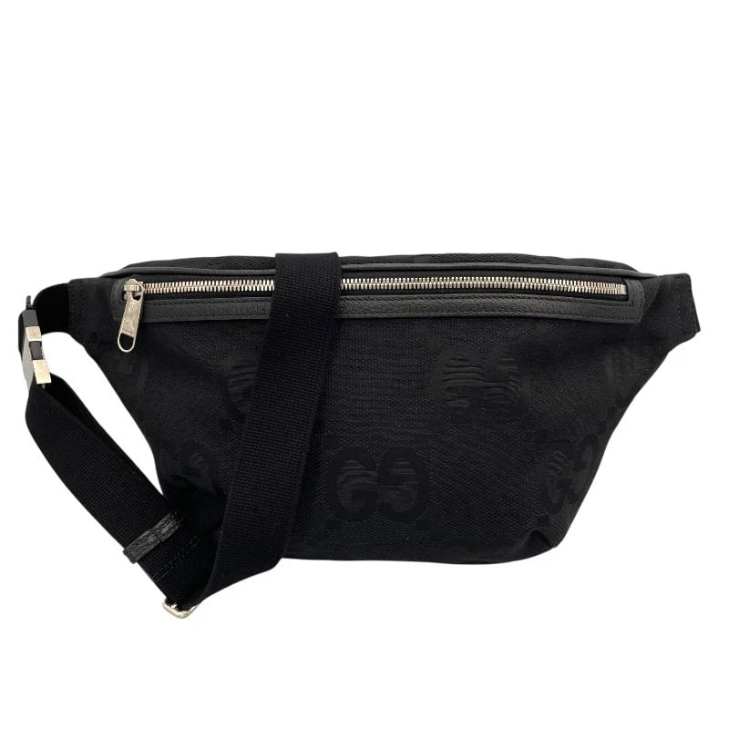 GUCCI JUMBO GG BODY BAG WAIST BAG: GUCCI Jumbo GG Body Bag Waist bag Brand: GUCCI Type: Waist bag Material: GG canvas Color: black Size: W40cm x H21cmx D5cm W15.7 x H8.3x D2.0inch Accessories: None Accessories Notice: When