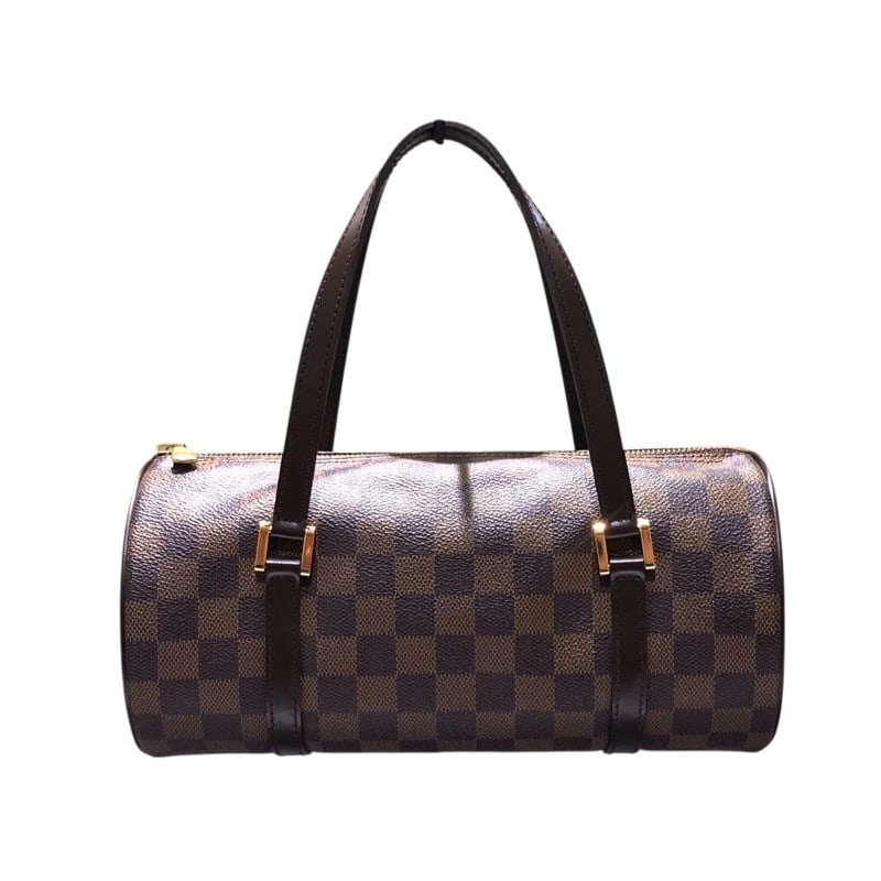 LOUIS VUITTON PAPILLON PM HANDBAG: LOUIS VUITTON Papillon PM Handbag Brand: LOUIS VUITTON Type: Handbag Material: Damier canvas Color: Ebene Size: W27.5cm x H13.5cmx D13.5cm W10.8 x H5.3x D5.3inch Accessories: None Accessor