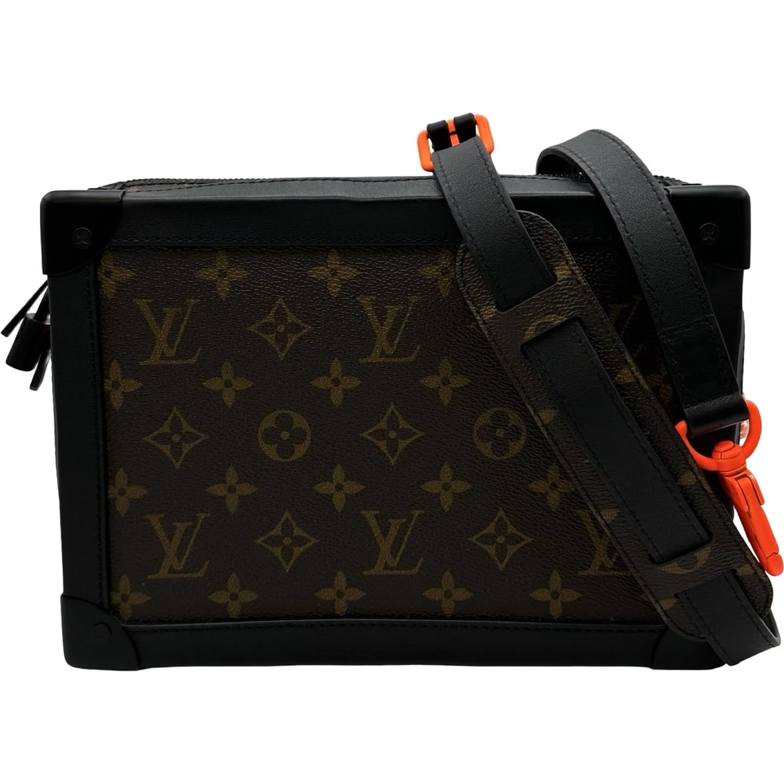 LOUIS VUITTON SOFT TRUNK SHOULDER BAG: LOUIS VUITTON Soft Trunk Shoulder Bag Brand: LOUIS VUITTON Type: Shoulder Bag Material: Monogram Solar Powered Ray Color: Brown Size: W24.5cm x H17.5cmx D9.5cm W9.6 x H6.9x D3.7inch Accessories: N