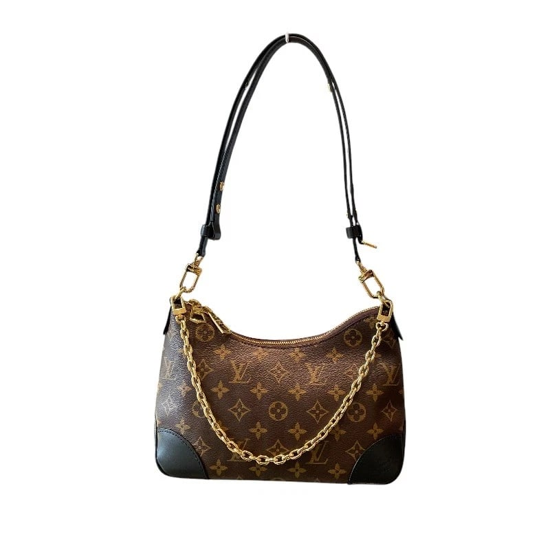 LOUIS VUITTON BOULOGNE NM SHOULDER BAG: LOUIS VUITTON Boulogne NM Shoulder Bag Brand: LOUIS VUITTON Type: Shoulder Bag Material: PVC Color: Brown Size: W26cm x H15cmx D10cm W10.2 x H5.9x D3.9inch Accessories: None Accessories Notice: When
