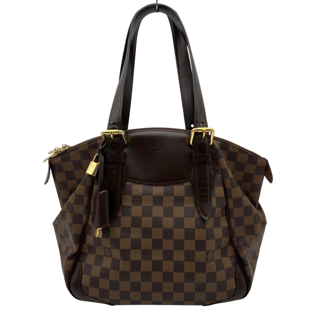 LOUIS VUITTON VERONA MM SHOULDER BAG: LOUIS VUITTON Verona MM Shoulder Bag Brand: LOUIS VUITTON Type: Shoulder Bag Material: Damier/Leather Color: Brown Size: W30.0cm x H28.0cmx D17.0cm W11.8 x H11.0x D6.7inch Accessories: None