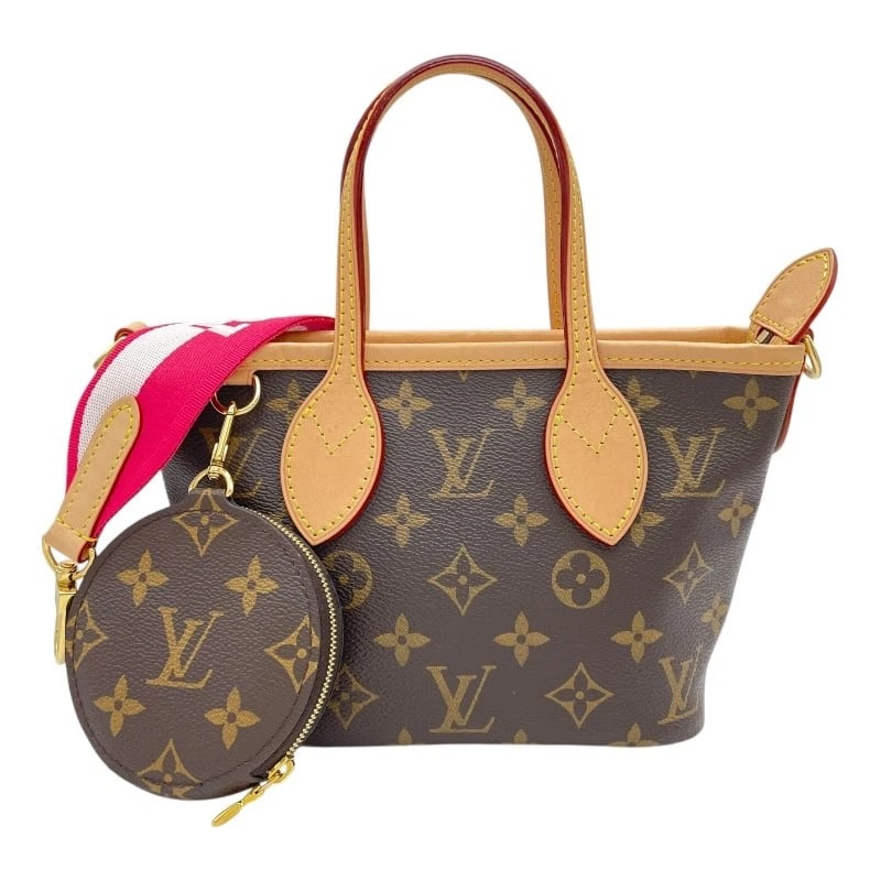 LOUIS VUITTON NEVERFULL BB SHOULDER BAG: LOUIS VUITTON Neverfull BB Shoulder Bag Brand: LOUIS VUITTON Type: Shoulder Bag Material: Monogram canvas Color: Rose Peony Size: W24cm x H14.5cmx D9cmW9.4 x H5.7x D3.5inch Accessories: None <