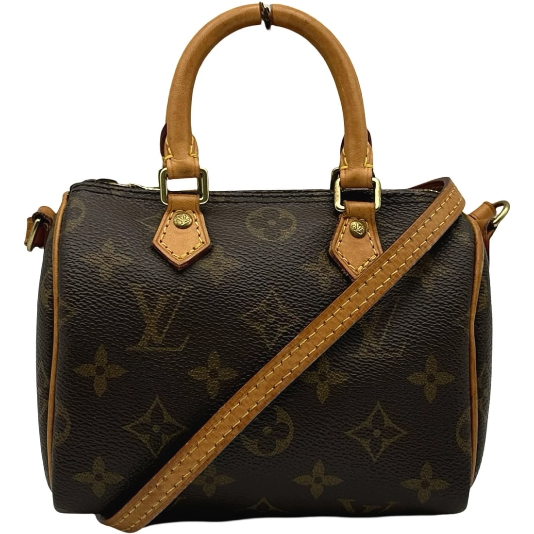 LOUIS VUITTON NANO SPEEDY SHOULDER BAG: LOUIS VUITTON Nano speedy Shoulder Bag Brand: LOUIS VUITTON Type: Shoulder Bag Material: Monogram Color: Brown Size: W15.5cm x H12cmx D9cmW6.1 x H4.7x D3.5inch Accessories: None Accessorie