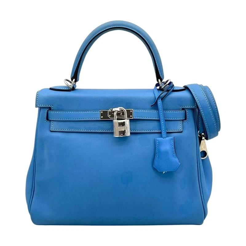 HERMES KELLY 25 INNER STITCH SHOULDER BAG: HERMES Kelly 25 inner stitch Shoulder Bag Brand: HERMES Type: Shoulder Bag Material: Swift Color: Blue Paradise SVHardware Size: W25cm x H18cmx D10cmW9.8 x H7.1x D3.9inch Accessories: None