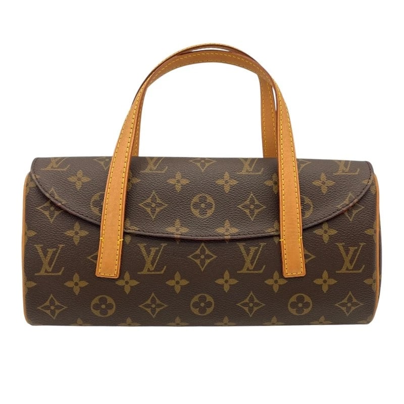 LOUIS VUITTON SONATINE HANDBAG: LOUIS VUITTON Sonatine Handbag Brand: LOUIS VUITTON Type: Handbag Material: Monogram canvas Color: Brown Size: W28.5cm x H13.5cmx D6.5cmW11.2 x H5.3x D2.6inch Accessories: None Accessories Notice: