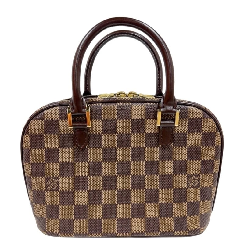 LOUIS VUITTON SARIA MINI HANDBAG: LOUIS VUITTON Saria mini Handbag Brand: LOUIS VUITTON Type: Handbag Material: Damier Color: Brown Gold Hardware Size: W24cm x H16cmx D8.5cm W9.4 x H6.3x D3.3inch Accessories: None Accessories Notice: