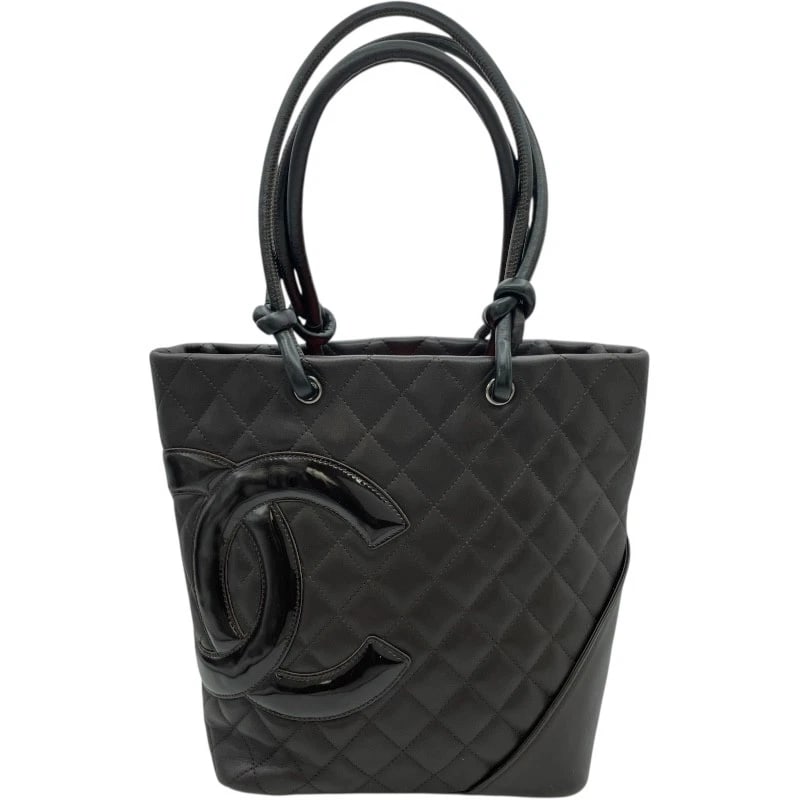 CHANEL CAMBON LINE TOTE MEDIUM: CHANEL Cambon Line Tote Medium Brand: CHANEL Type: Tote Bag Material: Calfskin Color: Brown SVHardware Size: W20cm x H24cmx D11.5cm W7.9 x H9.4x D4.5inch Accessories: None Accessories Noti