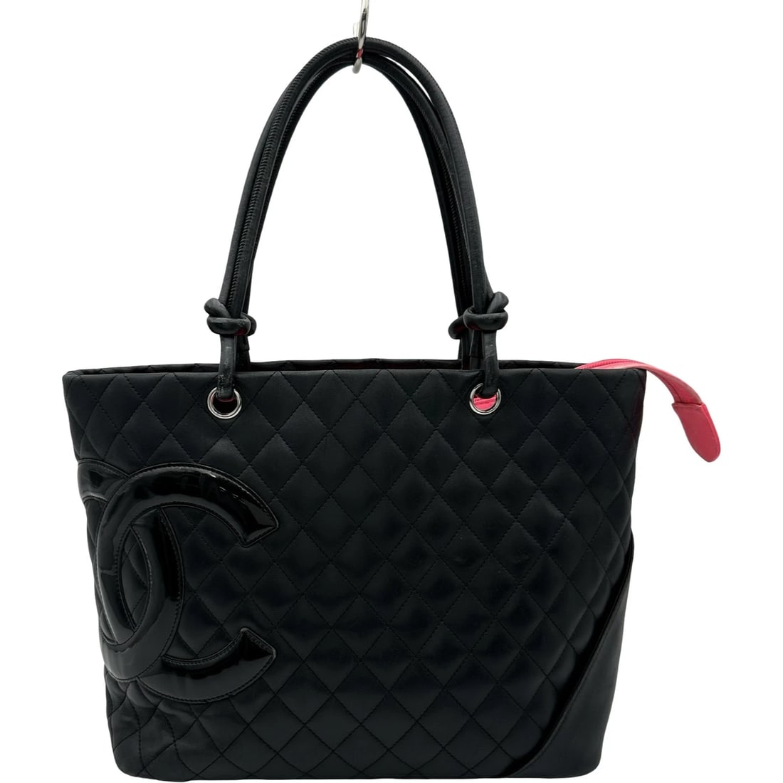 CHANEL CAMBON LINE TOTE LARGE TOTE BAG: CHANEL Cambon Line Tote Large Tote Bag Brand: CHANEL Type: Tote Bag Material: Ram Color: black Size: W44.5cm x H25cmx D14.5cm W17.5 x H9.8x D5.7inch Accessories: None Accessories Notice: W