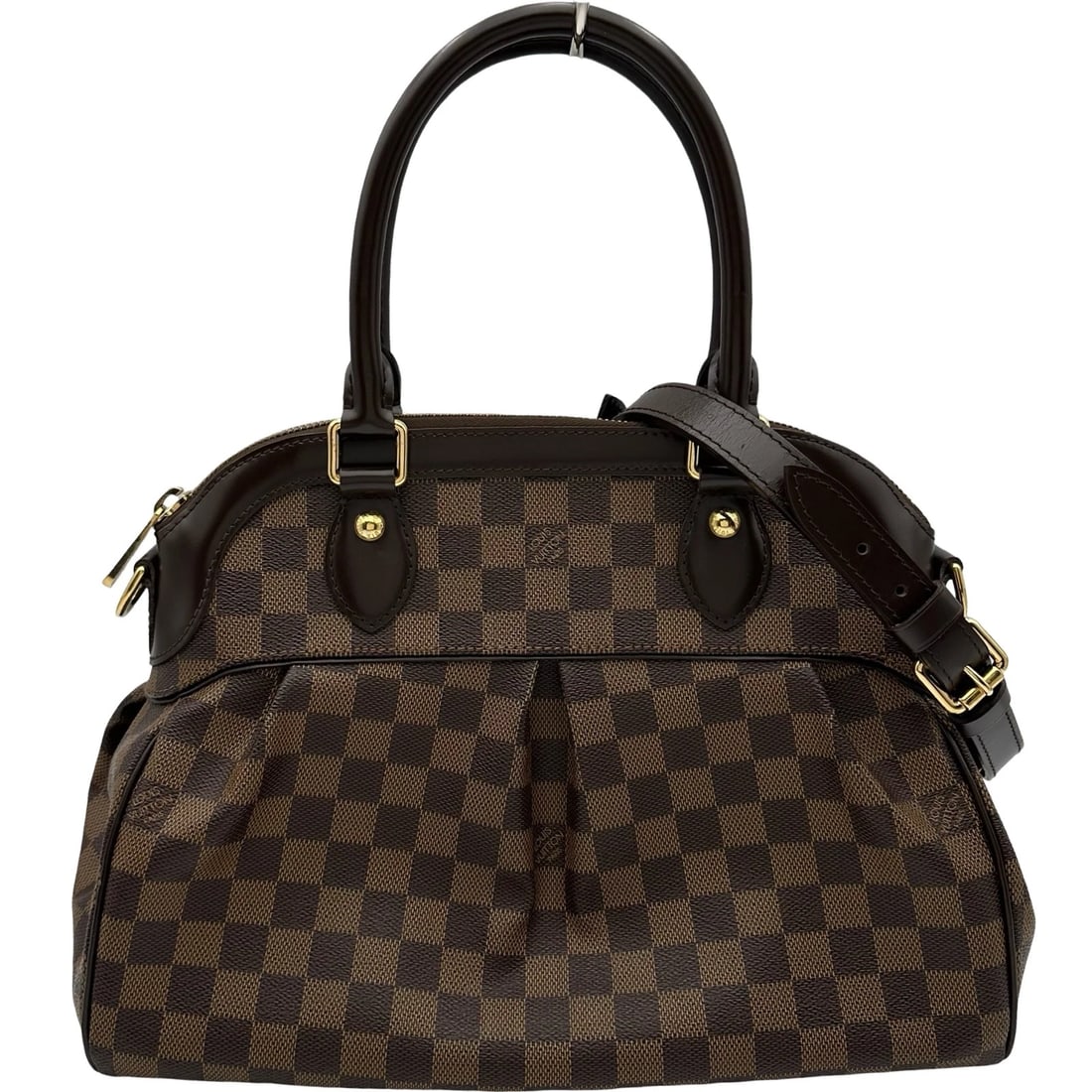 LOUIS VUITTON TREVI PM SHOULDER BAG: LOUIS VUITTON Trevi PM Shoulder Bag Brand: LOUIS VUITTON Type: Shoulder Bag Material: Damier Color: Brown Size: W34cm x H24.5cmx D10.5cmW13.4 x H9.6x D4.1inch Accessories: None Accessories