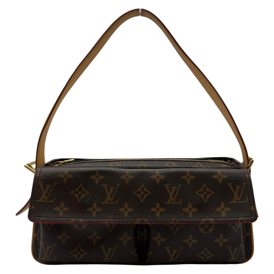 LOUIS VUITTON VIVACITE MM SHOULDER BAG: LOUIS VUITTON Vivacite MM Shoulder Bag Brand: LOUIS VUITTON Type: Shoulder Bag Material: monogram/leather Color: Brown Size: W30.0cm x H13.0cmx D8.5cmW11.8 x H5.1x D3.3inch Accessories: None <